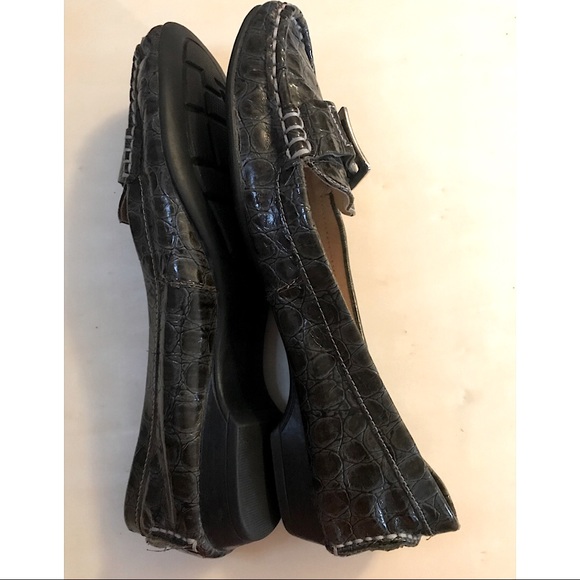 Naturalizer Heaven Size 9M Gray Croc Loafer - Picture 2 of 5